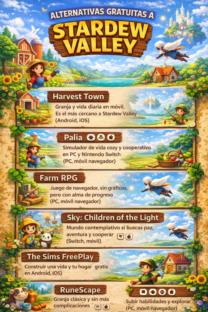alternativas gratis a stardew valley alternativas gratis a stardew valley