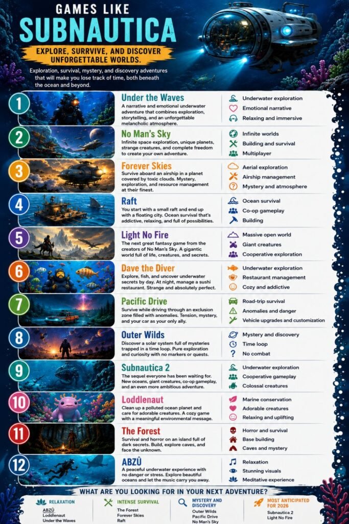 games similar to subnautica