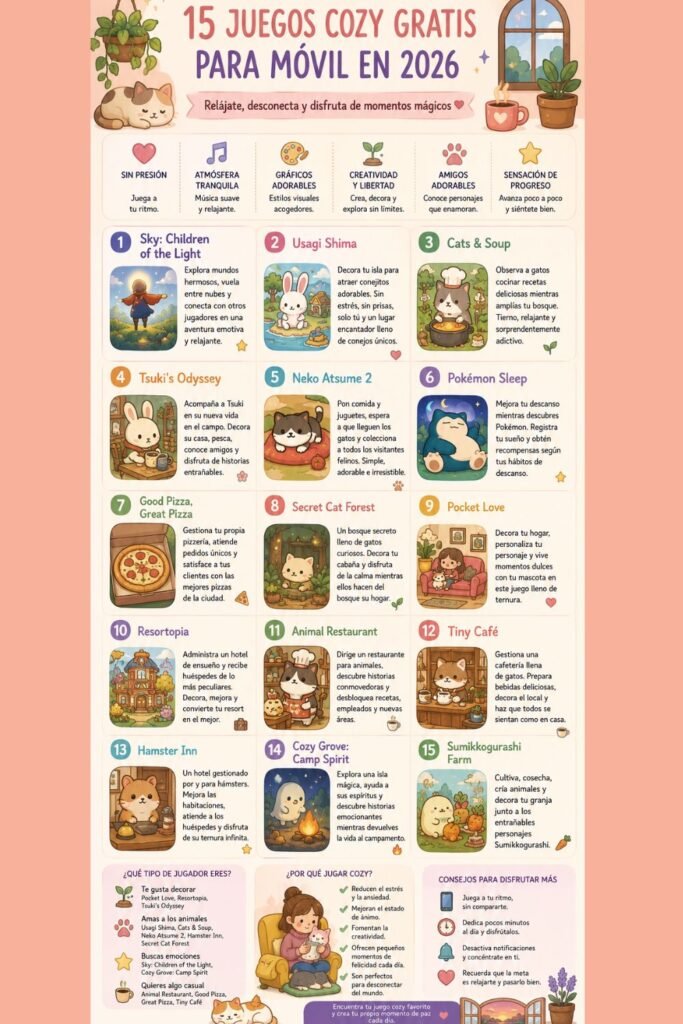 juegos cozy gratis para movil free cozy games for mobile (1) infografia juegos cozy gratis para movil free cozy games for mobile (1)